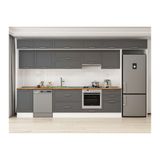 Alvinka 400X240 Cm Klasik Mebran Mutfak Dolabı, Mb E90S50S60 1 Mebran Antrasit Suntalam