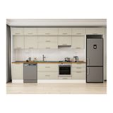 Alvinka 400X240 Cm Klasik Mebran Mutfak Dolabı, Mb E90S50S60 1 Mebran Kumtaşı Mdf