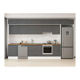 Alvinka 400X240 Cm Klasik Mebran Mutfak Dolabı, Mb E90S60S50 1 Mebran Antrasit Mdf