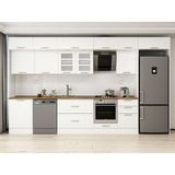 Alvinka 400X240 cm Klasik Mebran Mutfak Dolabı MB-E90S60S50-3 Beyaz - Mdf