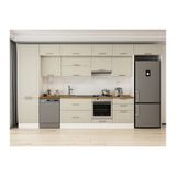 Alvinka 400X240 Cm Klasik Mebran Mutfak Dolabı, Mbb E80B60S60 1 Mebran Kumtaşı Mdf