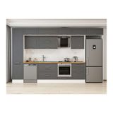 Alvinka 400X240 Cm Klasik Mebran Mutfak Dolabı, Mbb E90B50S60 2 Mebran Antrasit Mdf