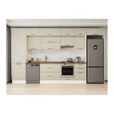 Alvinka 400X240 Cm Klasik Mebran Mutfak Dolabı, Mbb E90B60S50 1 Mebran Kumtaşı Mdf