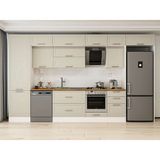 Alvinka 400X240 cm Klasik Mebran Mutfak Dolabı MBB-E90B60S50-2 Kumtaşı - Mdf - Kum Beji