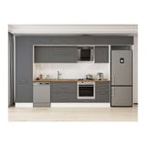 Alvinka 400X240 Cm Klasik Mebran Mutfak Dolabı, Mbb E90B60S50 2 Mebran Antrasit Suntalam