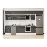 Alvinka 400X240 Cm Mutfak Dolabı, Mb E90S60S50 2 Antrasit Mdf