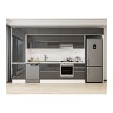 Alvinka 400X240 Cm Mutfak Dolabı, Mbb E90B60S50 1 Antrasit Mdf
