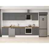 Alvinka 410X222 cm Klasik Mebran Mutfak Dolabı MB-E90S60S60-2 Antrasit - Suntalam