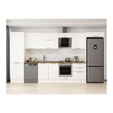 Alvinka 410X222 Cm Klasik Mebran Mutfak Dolabı, Mbb E90B60S60 2 Mebran Beyaz Mdf
