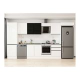 Alvinka 410X222 Cm Mutfak Dolabı, Mbb E90B60S60 3 Beyaz Mdf