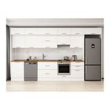 Alvinka 410X240 Cm Klasik Mebran Mutfak Dolabı, Mb E90S60S60 1 Mebran Beyaz Suntalam