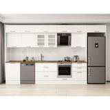 Alvinka 410X240 cm Klasik Mebran Mutfak Dolabı MB-E90S60S60-3 Beyaz - Suntalam