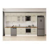 Alvinka 410X240 Cm Klasik Mebran Mutfak Dolabı, Mb E90S60S60 3 Mebran Kumtaşı Suntalam