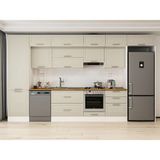 Alvinka 410X240 cm Klasik Mebran Mutfak Dolabı MBB-E90B60S60-2 Kumtaşı - Mdf - Kum Beji