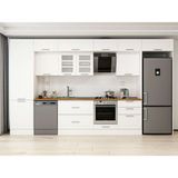 Alvinka 410X240 cm Klasik Mebran Mutfak Dolabı MBB-E90B60S60-3 Beyaz - Mdf