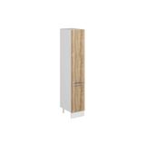 Alvinka Mutfak Modül Duz 40 H222 Cm Boy Dolabı, Beyaz Dore Mdf