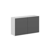 Alvinka Mutfak Modül Hg_J Üst 2Dk1R 120 H72 Cm Dolap, Beyaz Antrasit Mdf