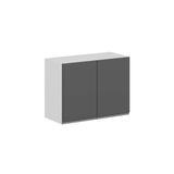 Alvinka Mutfak Modül Hg_J Üst 2Dk1R 80 H60 Cm Dolap, Beyaz Antrasit Mdf