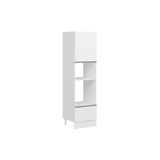 Alvinka Mutfak Modül J Kulp 60 H222 Cm Boy Ankastre Dolabı, Beyaz Mdf