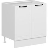 Alvinka Mutfak Modül Mbr_a Alt 2K1R 80CM Dolap Beyaz Beyaz Mdf - Gövde:Mdf