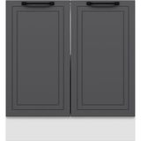 Alvinka Mutfak Modül Mbr_a Alt 80CM Beyaz Antrasit MDF Malzemeden Modern Depolama Dolabı - Gövde:Mdf