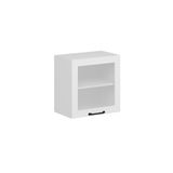 Alvinka Mutfak Modül Mbr_A Üst 1Dk1R 60 H60 Cm Dolap Cam Beyaz Beyaz Mdf