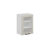 Alvinka Mutfak Modül Mbr_A Üst 1Dk2R 50 H72 Cm Dolap Cam Beyaz Kumtaşı Mdf