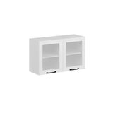 Alvinka Mutfak Modül Mbr_A Üst 2Dk1R 100 H60 Cm Dolap Cam Beyaz Beyaz Mdf