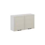 Alvinka Mutfak Modül Mbr_A Üst 2Dk1R 120 H72 Cm Dolap Beyaz Kumtaşı Mdf