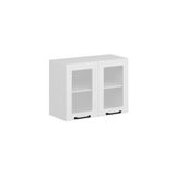 Alvinka Mutfak Modül Mbr_A Üst 2Dk1R 80 H60 Cm Dolap Cam Beyaz Beyaz Mdf