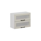 Alvinka Mutfak Modül Mbr_A Üst 2Yk1R 80 H60 Cm Dolap Cam Beyaz Kumtaşı Mdf