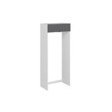 Alvinka Mutfak Modül Mbr_B 100 H240 Cm Buz Dolabı, Beyaz Antrasit Mdf