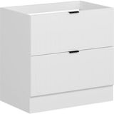 Alvinka Mutfak Modül Mbr_b Alt 2ç 90CM Evye Dolap Beyaz Beyaz Mdf - Gövde:Mdf