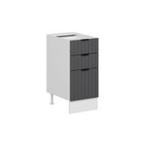Alvinka Mutfak Modül Mbr_B Alt 3Ç1B2K 40 Cm Dolap Beyaz Antrasit Mdf