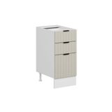 Alvinka Mutfak Modül Mbr_B Alt 3Ç1B2K 40 Cm Dolap Beyaz Kumtaşı Mdf