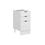 Alvinka Mutfak Modül Mbr_B Alt 3Ç1B2K 45 Cm Dolap Beyaz Beyaz Mdf