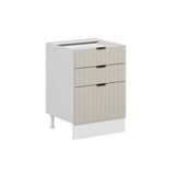 Alvinka Mutfak Modül Mbr_B Alt 3Ç1B2K 60 Cm Dolap Beyaz Kumtaşı Mdf