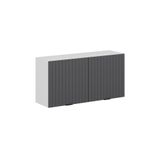 Alvinka Mutfak Modül Mbr_B Üst 2Dk1R 120 H60 Cm Dolap Beyaz Antrasit Mdf