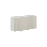 Alvinka Mutfak Modül Mbr_B Üst 2Dk1R 120 H60 Cm Dolap Beyaz Kumtaşı Mdf