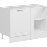 Alvinka Mutfak Modül Mbr_c Alt 1K1R 120CM Köşe Dolap Beyaz Beyaz Mdf - Gövde:Mdf
