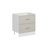 Alvinka Mutfak Modül Mbr_C Alt 2Ç 80 Cm Evye Dolap, Beyaz Kumtaşı Mdf