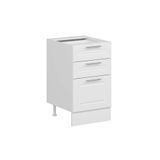 Alvinka Mutfak Modül Mbr_C Alt 3Ç1B2K 50 Cm Dolap, Beyaz Beyaz Mdf