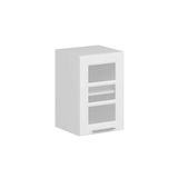 Alvinka Mutfak Modül Mbr_C Üst 1Dk1R 40 H60 Cm Dolap, Cam Beyaz Beyaz Mdf