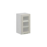 Alvinka Mutfak Modül Mbr_C Üst 1Dk2R 40 H72 Cm Dolap, Cam Beyaz Kumtaşı Mdf