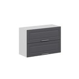 Alvinka Mutfak Modül Mbr_C Üst 2Yk1R 90 H60 Cm Dolap, Beyaz Antrasit Mdf