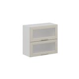 Alvinka Mutfak Modül Mbr_C Üst 2Yk1R 90 H60 Cm Dolap, Cam Beyaz Kumtaşı Mdf