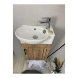 ALVİT 28*45 LAVABOLU Banyo&Tuvalet Mini Köşe 28*45 Cm Banyo Dolabı Dahil