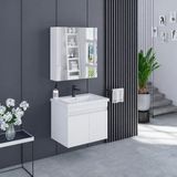 Alvit Banyo Dolabı 65 CM İcon Ayna Dolaplı Alt Üst Modül Ve Seramik Lavabo QuarterBath