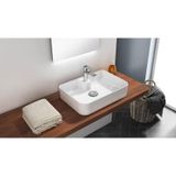 ALVİT Tezgah Üstü Set Üstü Lavabo 35*50 Delikli Quarter Bath Rapid Line Line