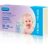 ALVİTA Serum Fizyolojik 30 Flakon 5 ml Beyaz Renkli Bebekler İçin Hijyenik Temizlik